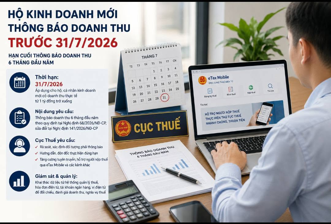 Cục Thuế yêu cầu hộ kinh doanh mới thông báo doanh thu trước 317