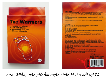 Loạt sản phẩm bị thu hồi tại nước ngoài có khả năng ảnh hưởng đến người tiêu dùng trong nước