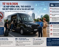 Từ 10/8 xe hợp đồng đón trả khách sai quy định có thể bị thu hồi giấy phép 