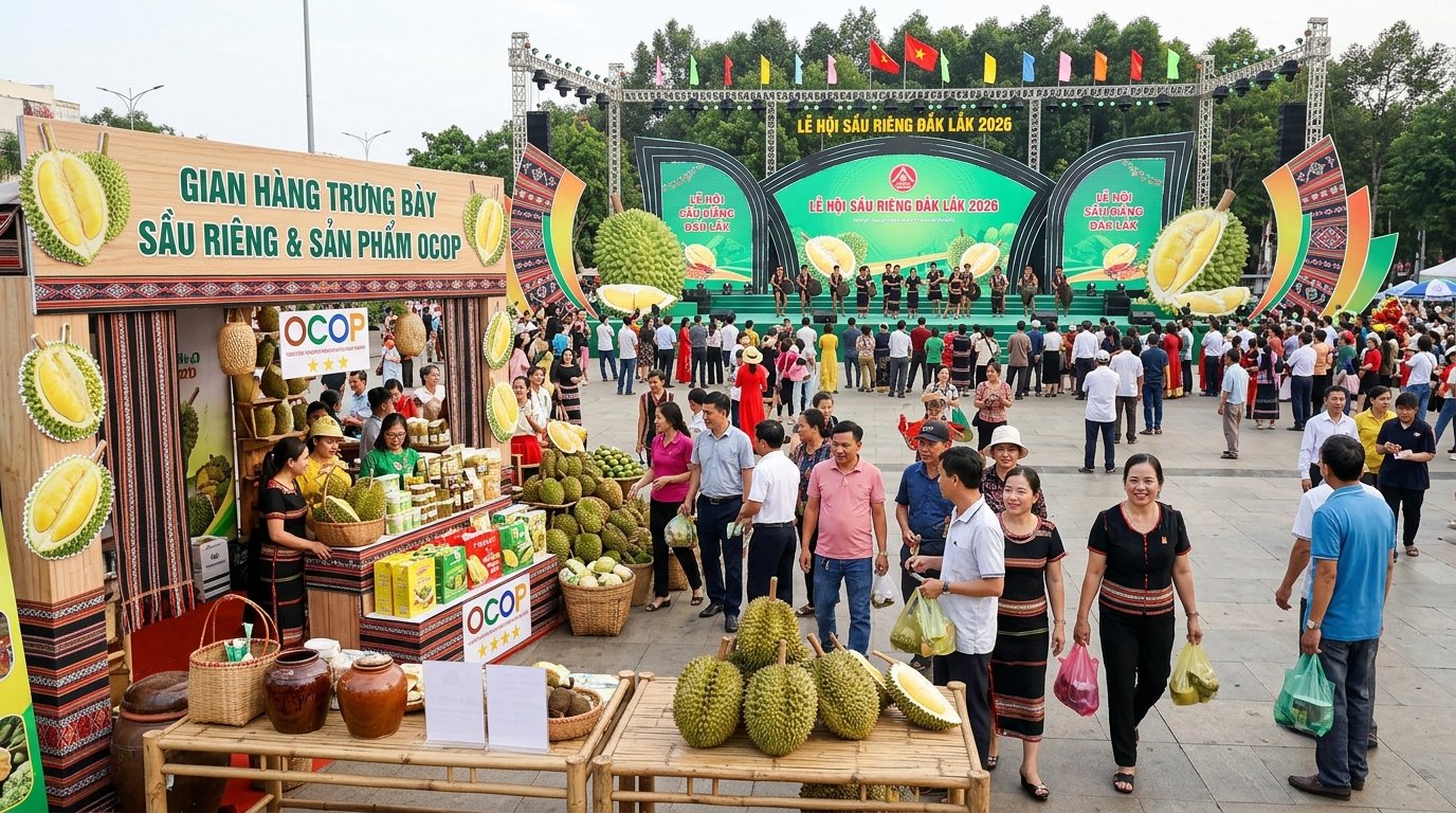 Sầu riêng Đắk Lắk tìm đường đi xa từ những kết nối mới