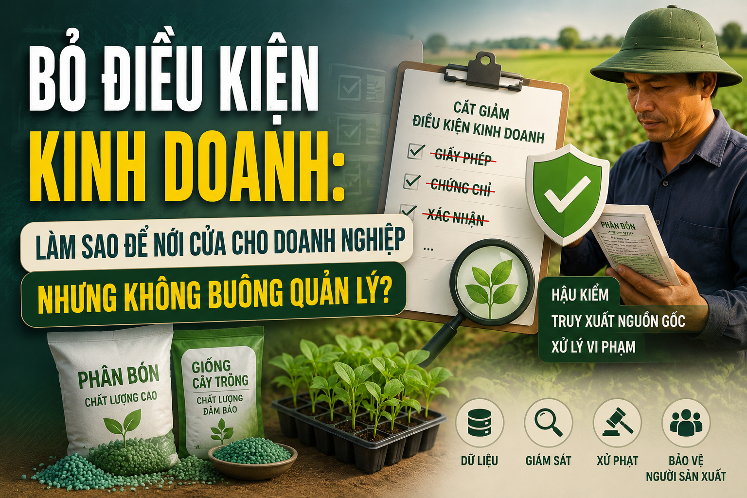 Cắt giảm thủ tục trong lĩnh vực nông nghiệp và môi trường phải gắn với hậu kiểm
