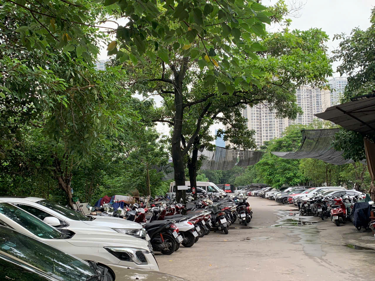 Thanh Xuân Đất dự án đã bị thu hồi vẫn được sử dụng làm bãi xe