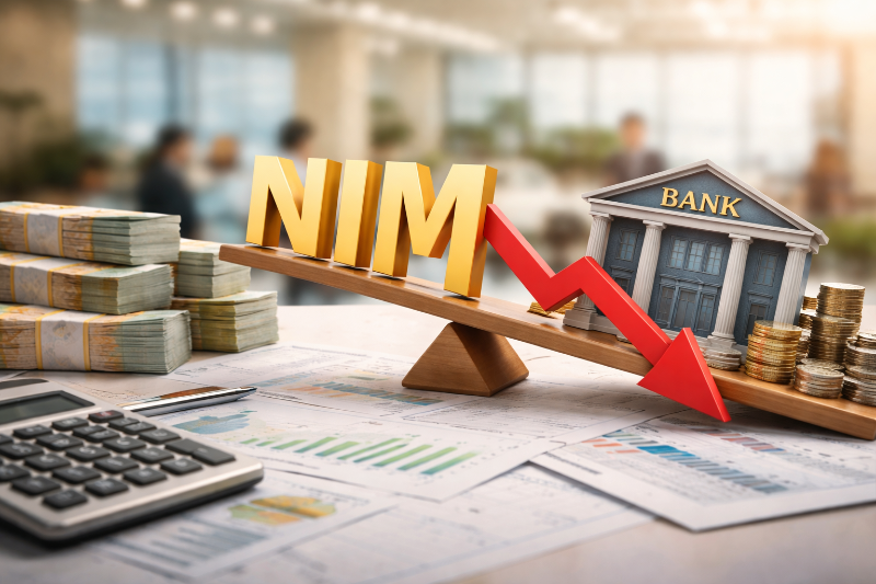 Hạn mức tín dụng 2027 gắn với giảm lãi suất, NIM ngân hàng đứng trước sức ép mới
