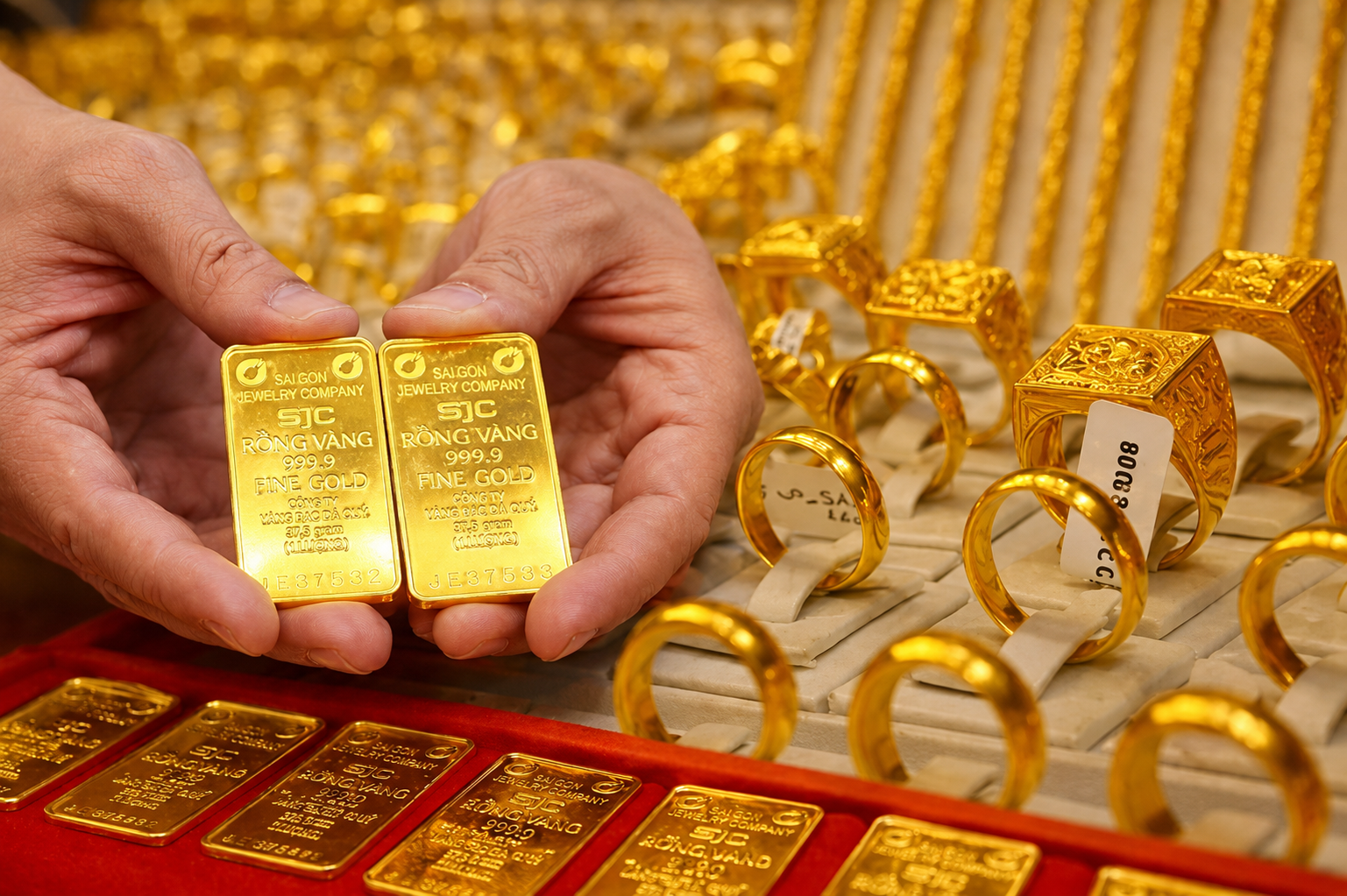 Giá vàng trong nước có giảm theo đà thế giới