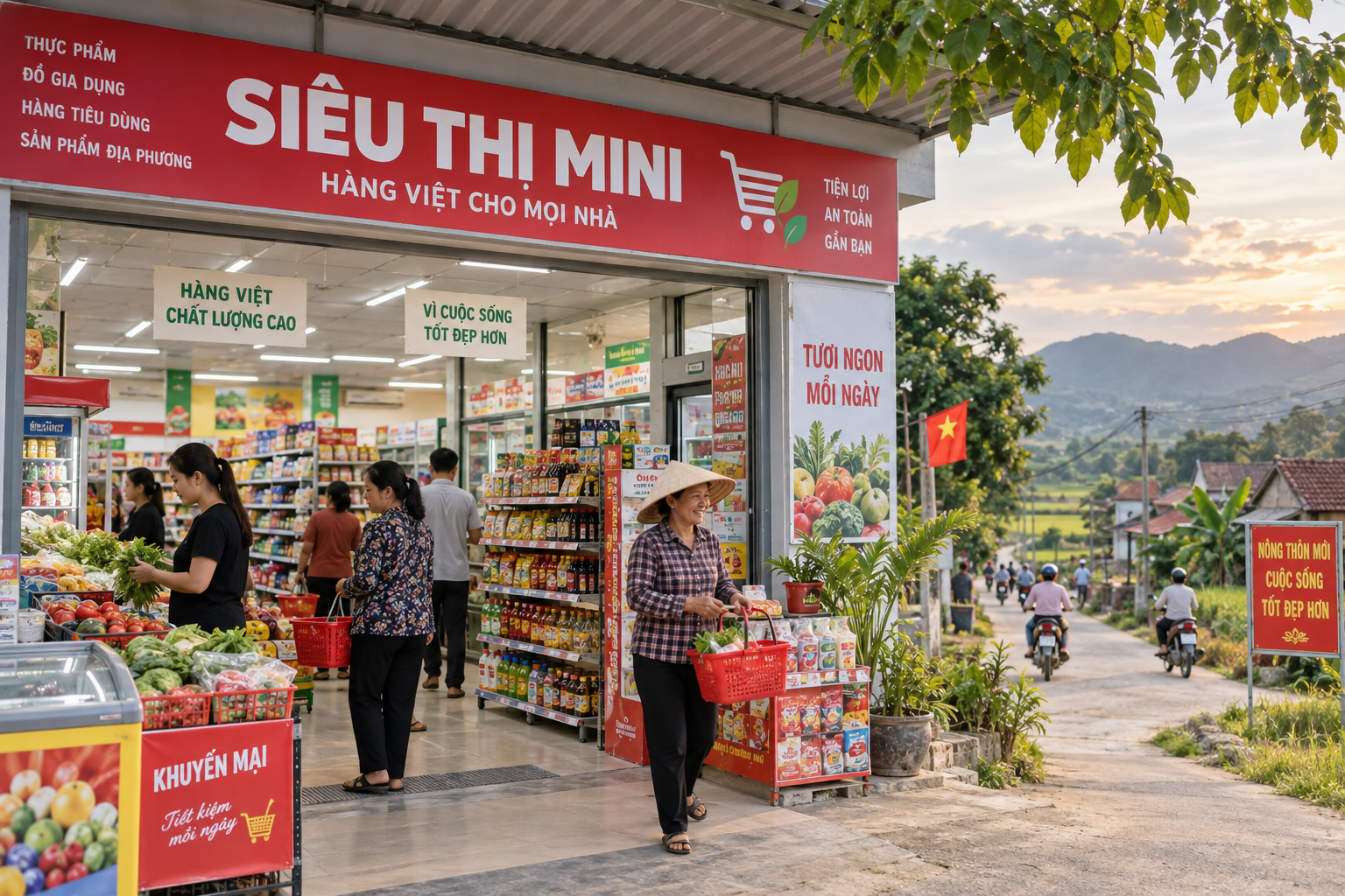 Bán lẻ hiện đại về nông thôn Phủ rộng dễ - có lợi nhuận mới khó