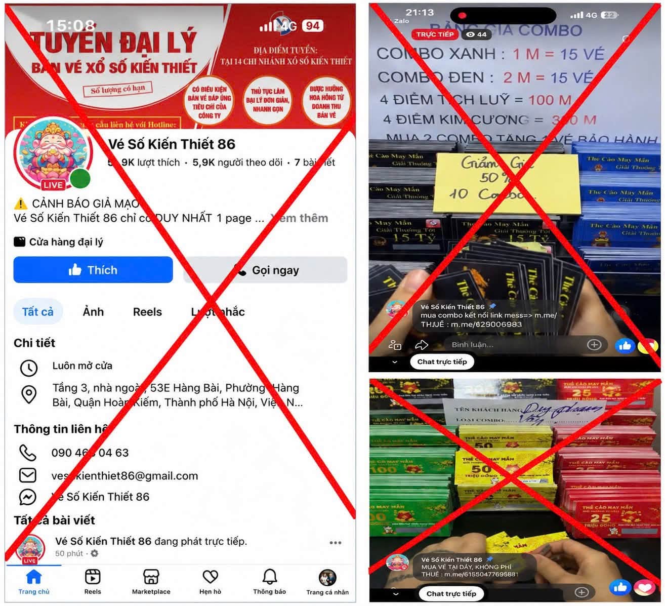 Chiêu trò dàn cảnh trúng thường, livestream bán vé cào để lừa đảo