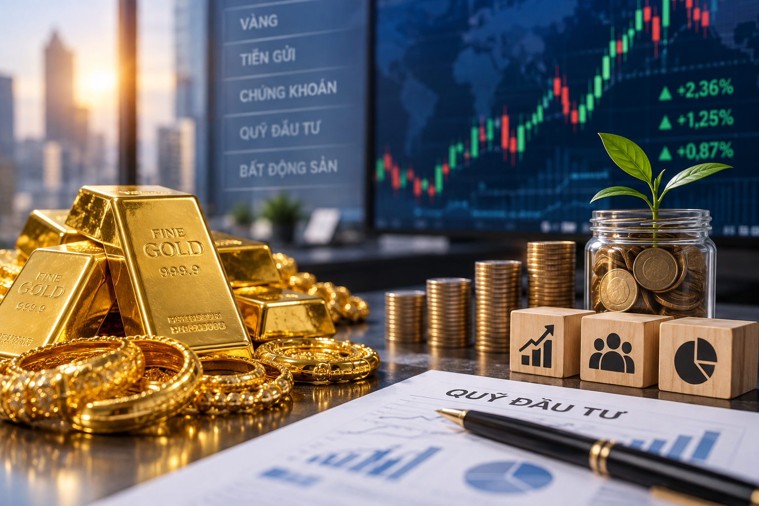 Vàng hút tiền, quỹ đầu tư mất gì
