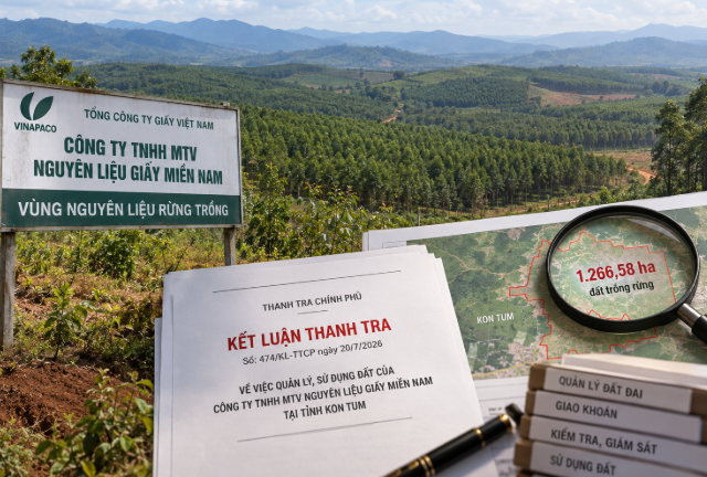 Hơn 1.266ha đất của Công ty Nguyên liệu Giấy Miền Nam Nhiều tồn tại trong quản lý