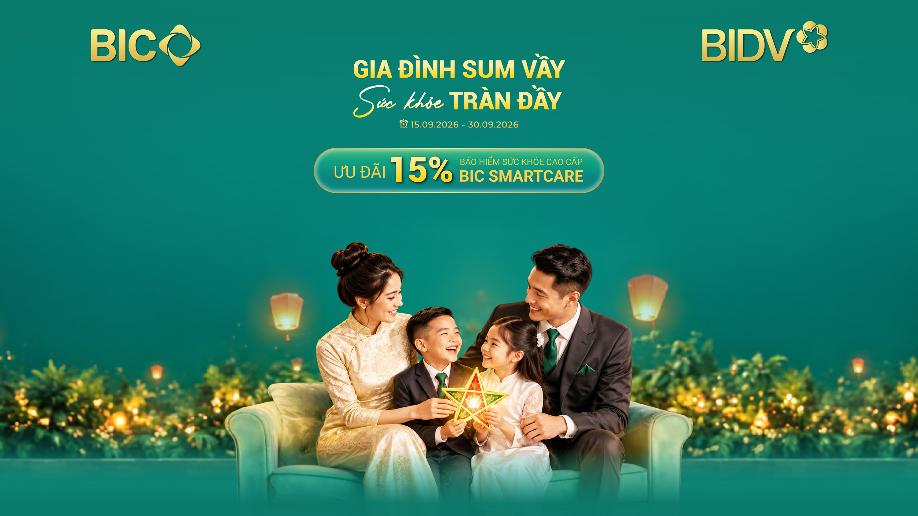 Mừng Tết Đoàn viên, BIC ưu đãi 15% phí bảo hiểm sức khoẻ cao cấp BIC SmartCare