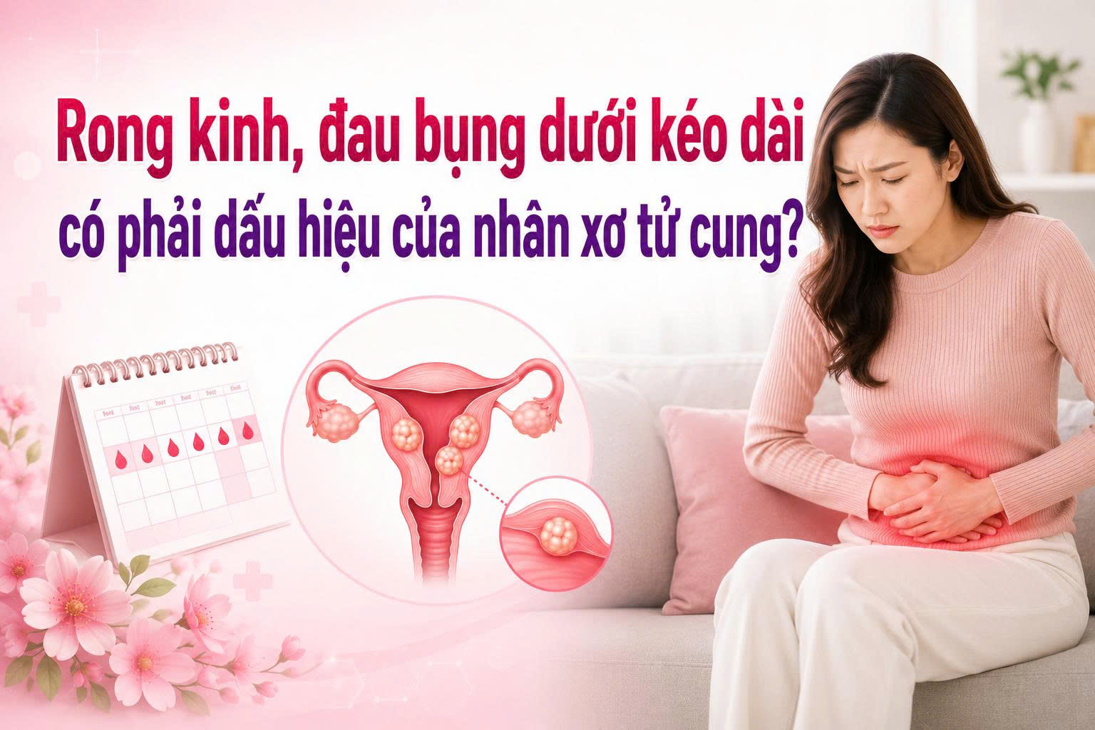Rong kinh, đau bụng dưới kéo dài có phải dấu hiệu của nhân xơ tử cung