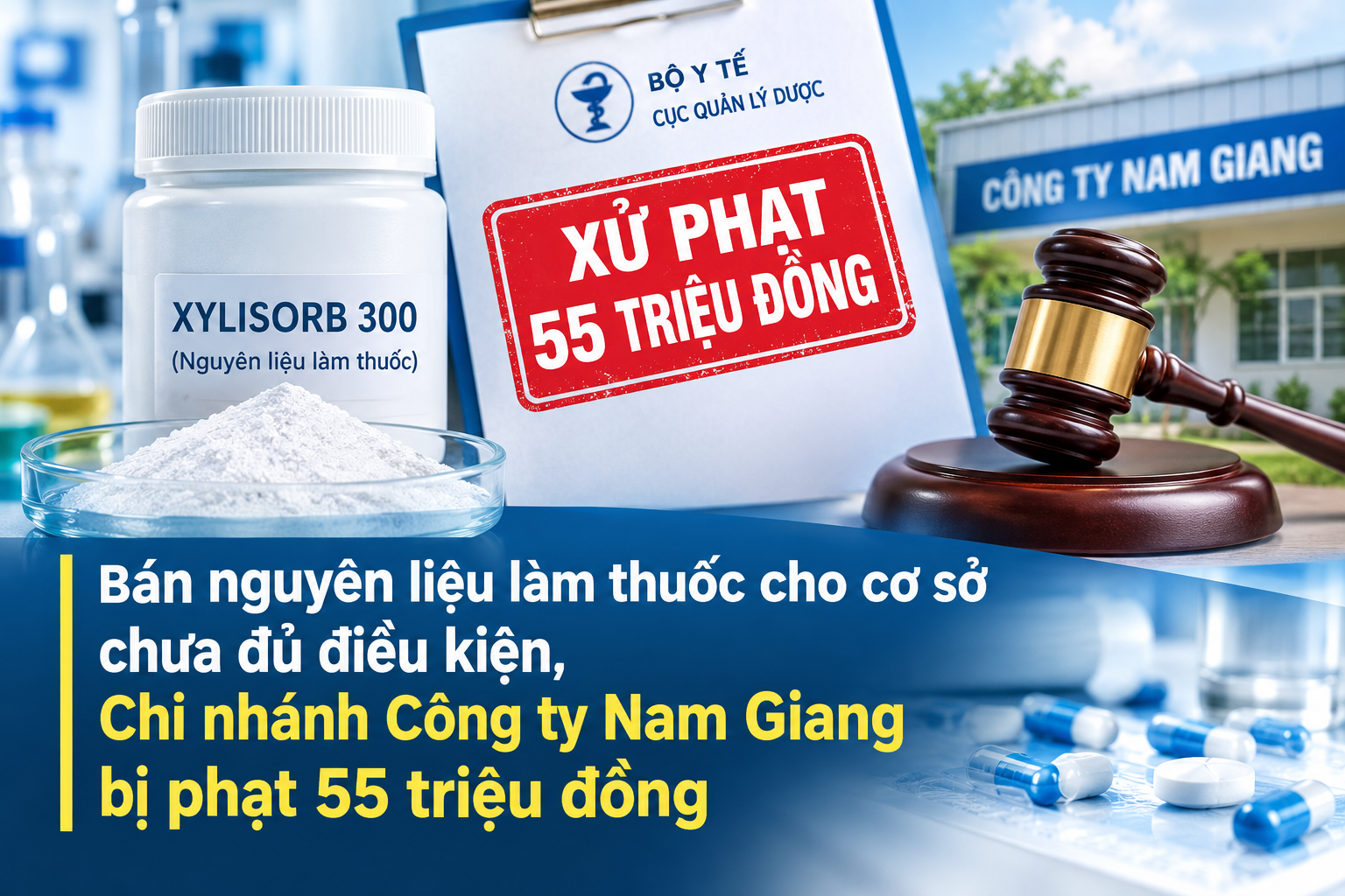 Bán nguyên liệu làm thuốc cho cơ sở chưa đủ điều kiện, Chi nhánh Công ty Nam Giang bị phạt