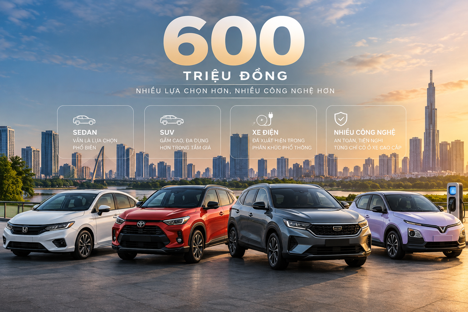 Ô tô 600 triệu đồng năm 2026 đã khác vài năm trước thế nào?
