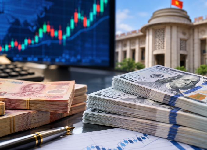 Tỷ giá trung tâm đi ngang, USD ngân hàng tiếp tục biến động