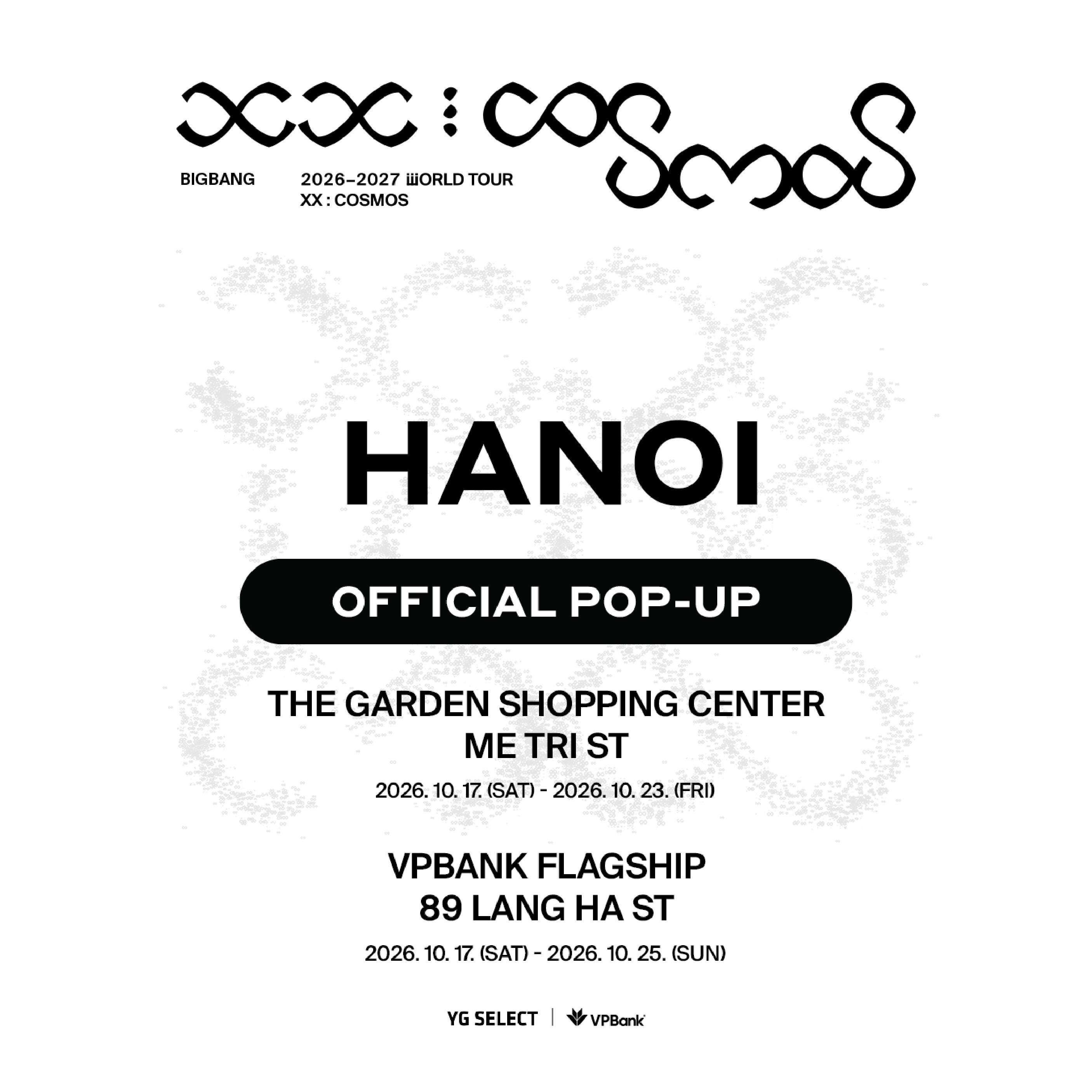 VPBank đưa Official Pop-up BIGBANG 2026-2027 WORLD TOUR <XX : COSMOS> đến Hà Nội trước hai đêm Mỹ Đình