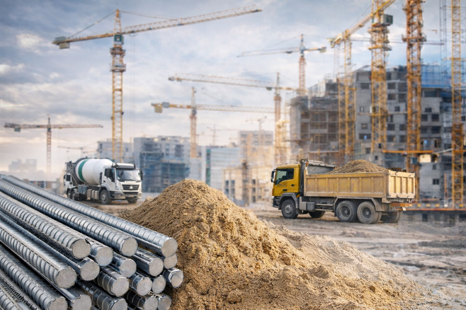 Bảo đảm cung cấp đầy đủ vật liệu xây dựng phục vụ các công trình, dự án trọng điểm
